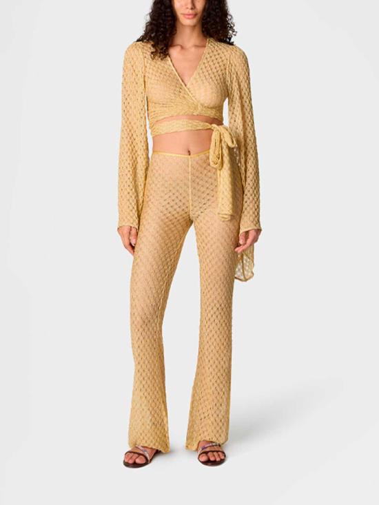 25FW 미소니 반팔 티셔츠 29MC26SK01BR014RS10BY GOLD - MISSONI