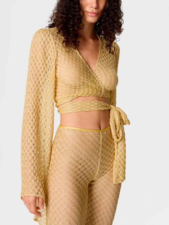 25FW 미소니 반팔 티셔츠 29MC26SK01BR014RS10BY GOLD - MISSONI
