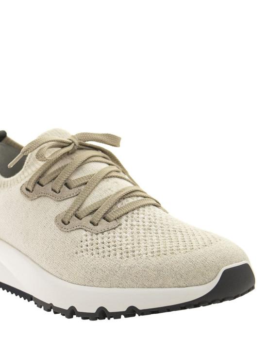 26SS 브루넬로 쿠치넬리 시네 니트 러너 MZUKISO250CW751 LIGHT BEIGE - BRUNELLO CUCINELLI