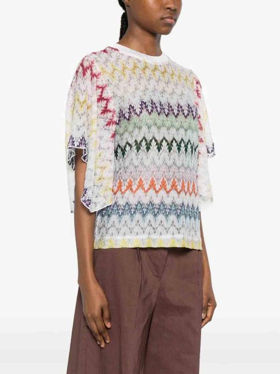 25FW 미소니 반팔 티셔츠 29DS26SK12BR015IS30G5 MULTICOLOUR - MISSONI