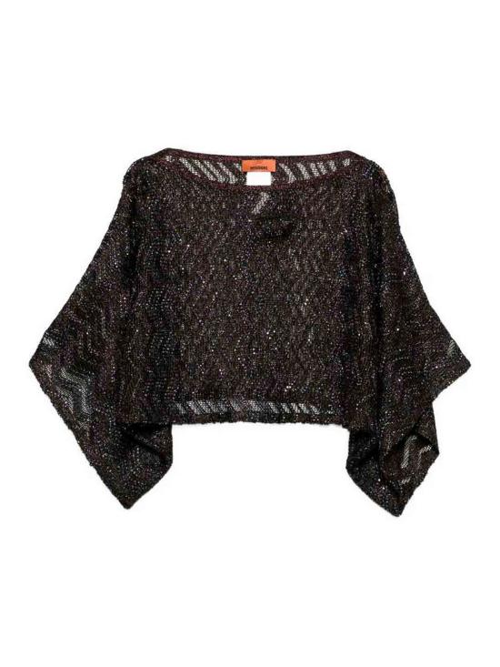 25FW 미소니 반팔 티셔츠 29MS26SK06BV00ITS80EQ DARK BROWN