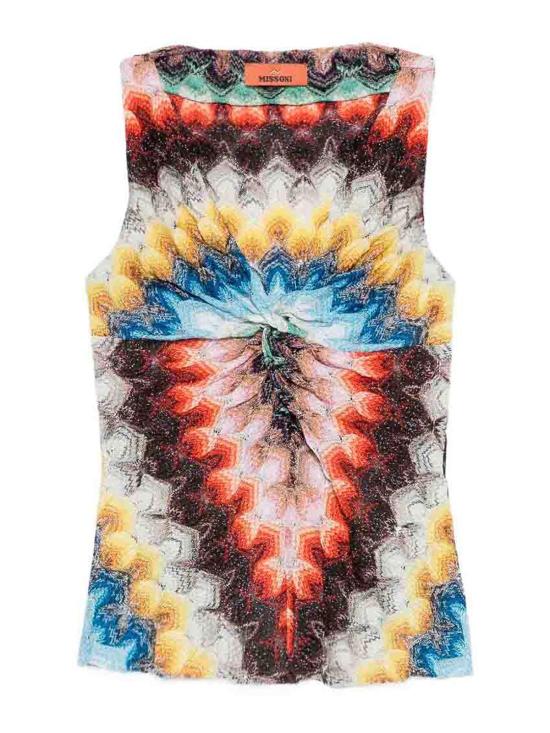 25FW 미소니 반팔 티셔츠 29DS26SK13BR015JSMSNV MULTICOLOUR