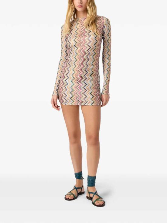 25FW 미소니 반팔 티셔츠 29MS26SL01BR015GSMSOK MULTICOLOUR - MISSONI