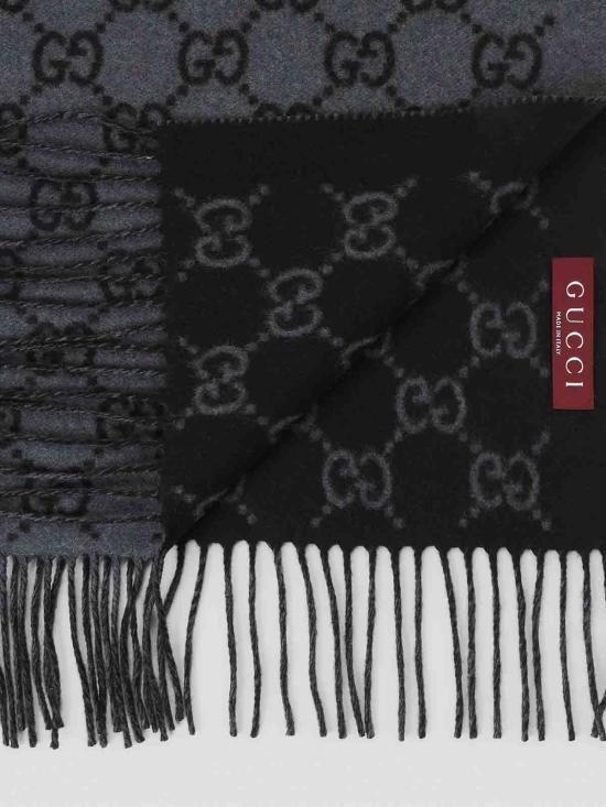 26SS 구찌 GG 캐시미어 스카프 8123174GABX1260 BLACK - GUCCI