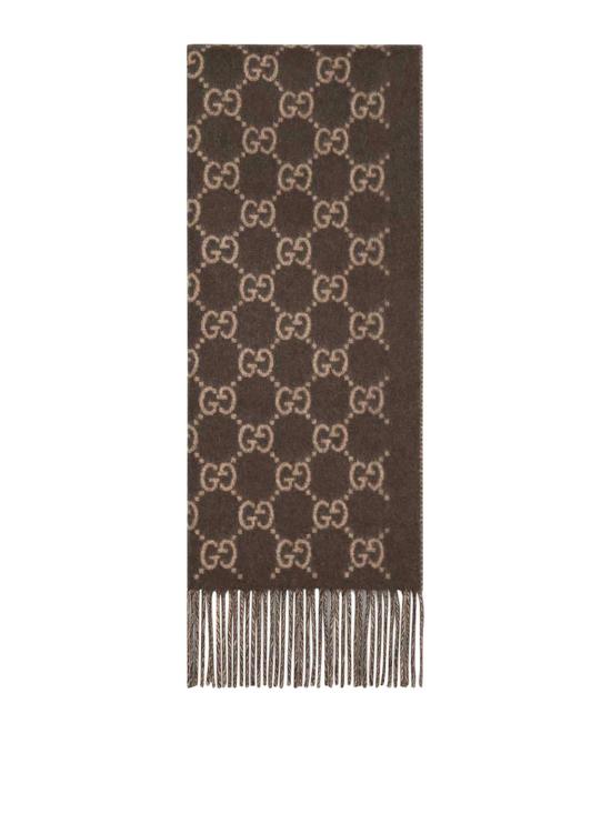 26SS 구찌 GG 캐시미어 스카프 8123174GABX2579 BROWN