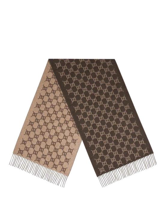 26SS 구찌 GG 캐시미어 스카프 8123174GABX2579 BROWN - GUCCI