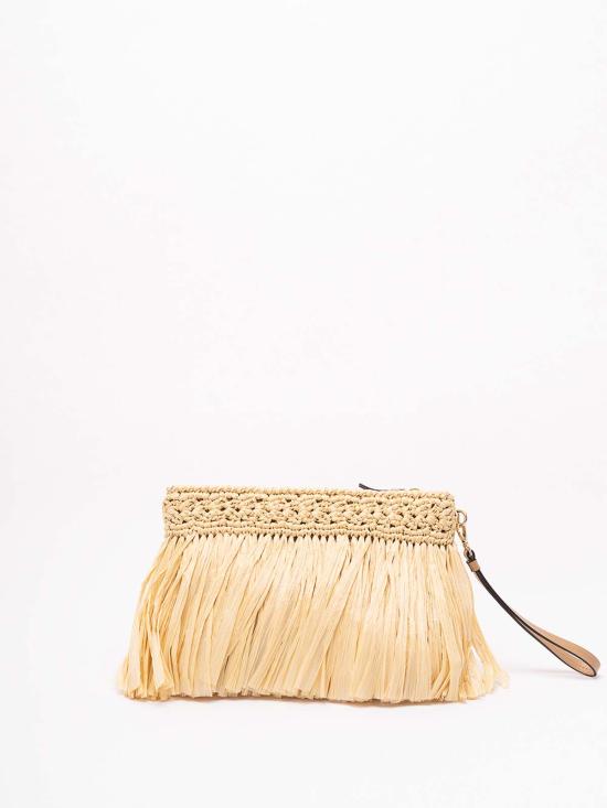 25FW 지미추 클러치/파우치 ZIPPEDFLATPOUCHHMUNATURALLIGHT GOLD - JIMMY CHOO