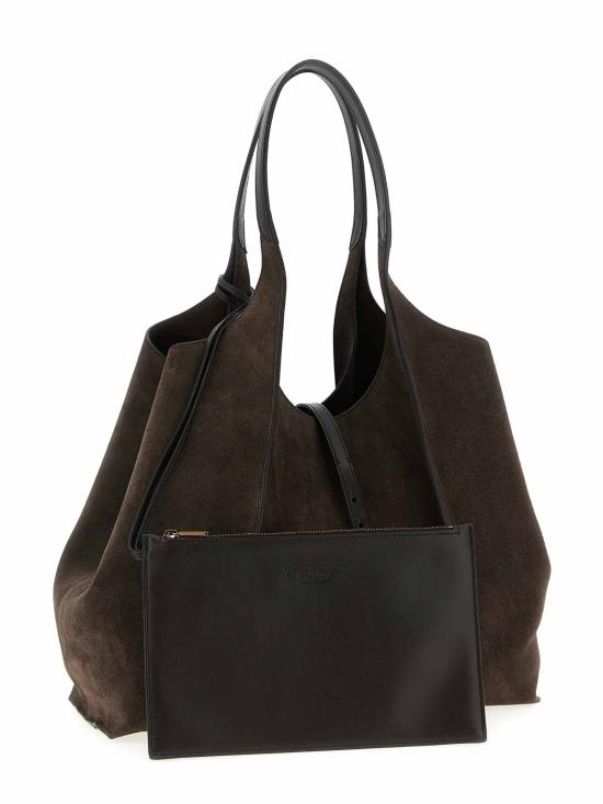 25FW 토즈 T 타임리스 미니 쇼핑백 XBWTSBA0300P3AS808 BROWN - TODS