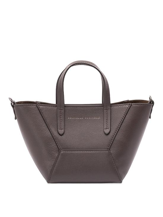 26SS 브루넬로 쿠치넬리 카프스킨 BC Duo 미니 백 모닐레 장식 MBXAD2675C8905 BROWN