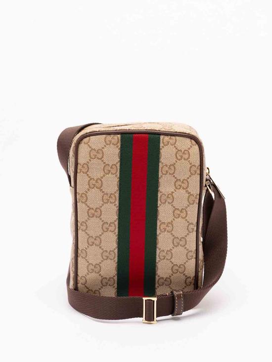26FW 구찌 웹 디테일 GG 메신저백 A002SJFAF9S9646 BROWN - GUCCI