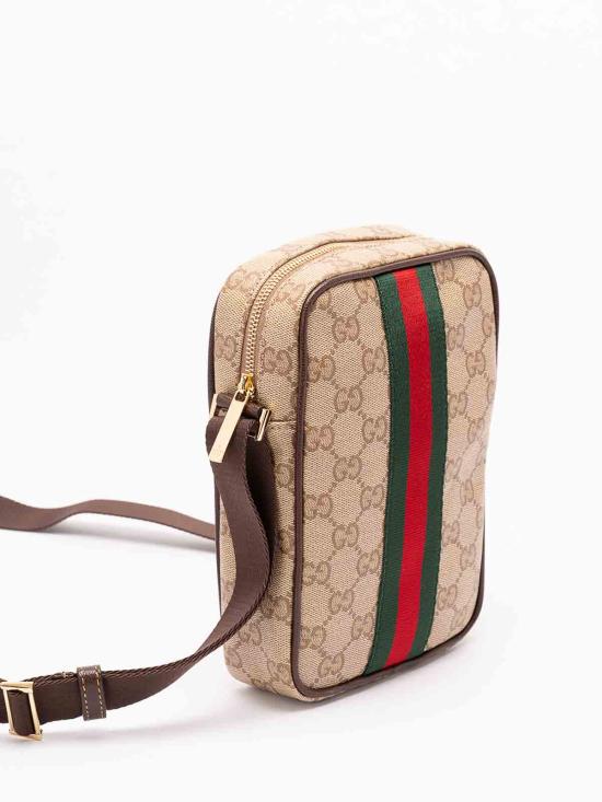 26FW 구찌 웹 디테일 GG 메신저백 A002SJFAF9S9646 BROWN - GUCCI