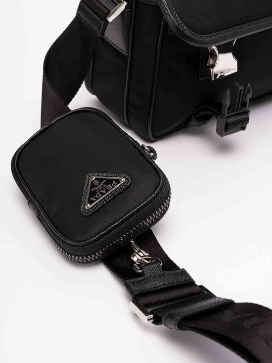  프라다 리나일론 앤 사피아노 레더 숄더백 2VD0342DMHVXOPF0002 BLACK - PRADA