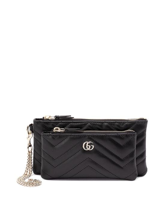 25FW 구찌 GG 마몽 스몰 체인 파우치 837744AAET81000 BLACK