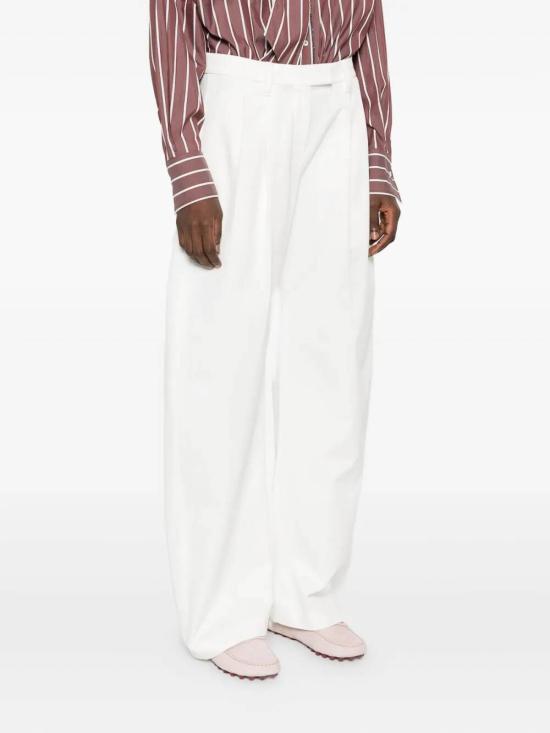 25FW 브루넬로 쿠치넬리 스트레이트 팬츠 MB141P9026C019 WHITE - BRUNELLO CUCINELLI