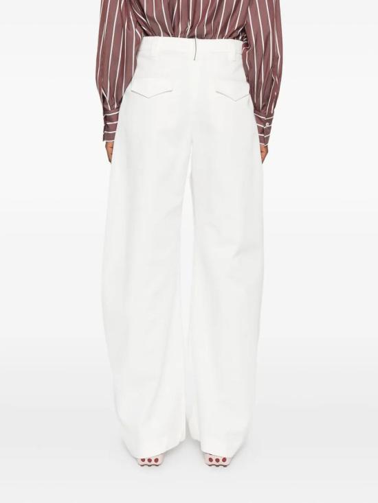 25FW 브루넬로 쿠치넬리 스트레이트 팬츠 MB141P9026C019 WHITE - BRUNELLO CUCINELLI
