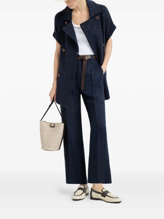 26SS 브루넬로 쿠치넬리 스트레이트 팬츠 MH126P9184C4224 BLUE - BRUNELLO CUCINELLI
