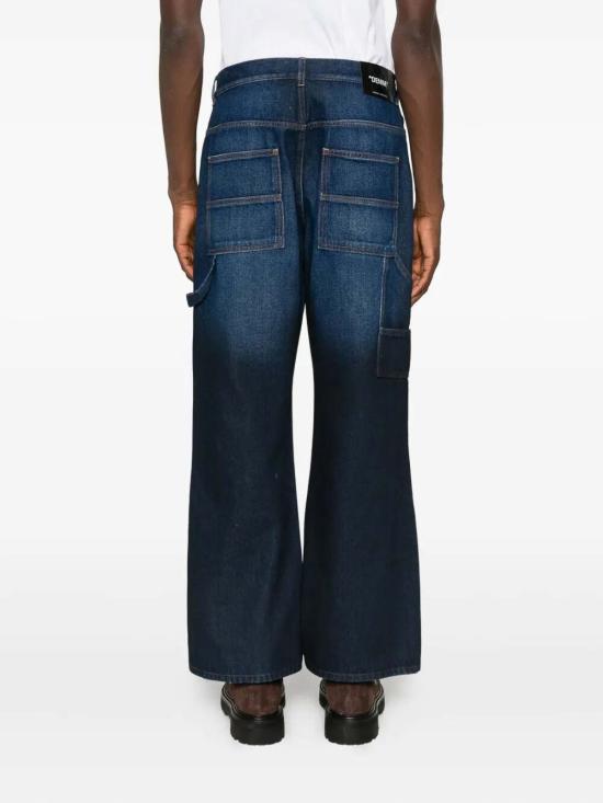 25FW 오프화이트 스트레이트 팬츠 OMYA191F25DEN0024401 MEDIUM WASH - OFF WHITE