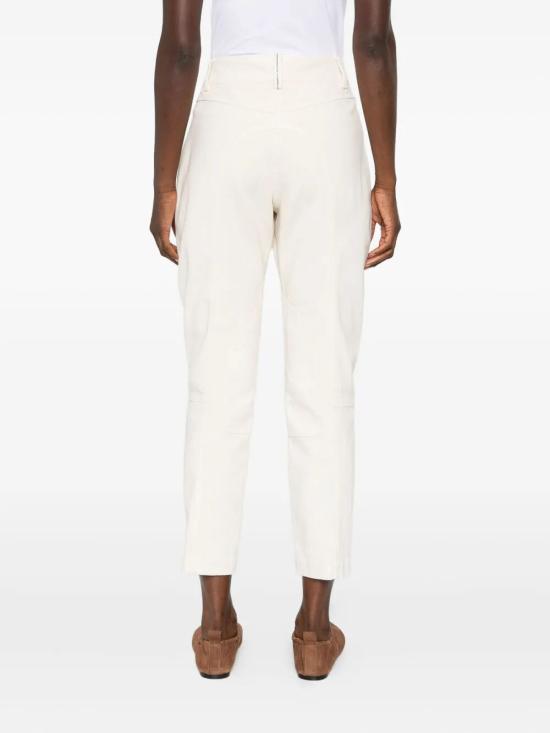 25FW 브루넬로 쿠치넬리 스트레이트 팬츠 MH137P4014C8739 WHITE - BRUNELLO CUCINELLI