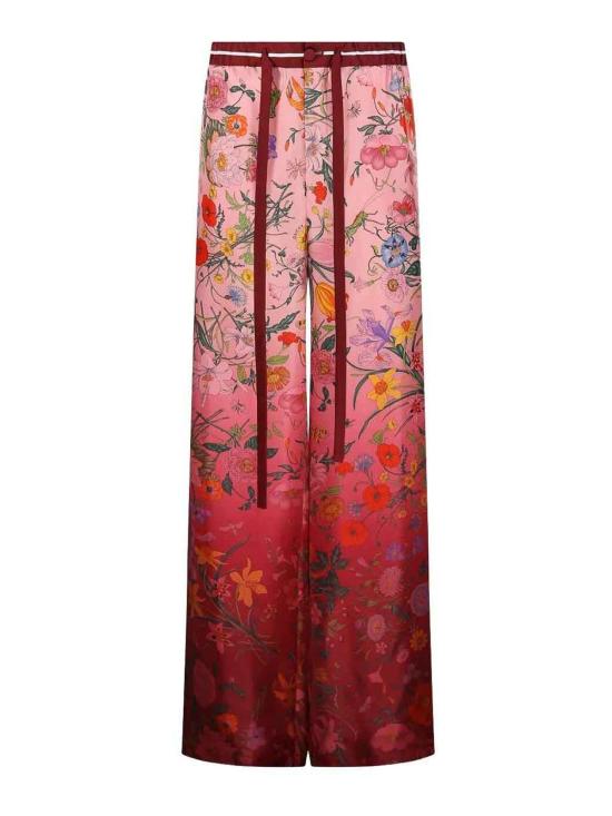25FW 구찌 프린티드 실크 팬츠 837980Z7AUH5057 PINK