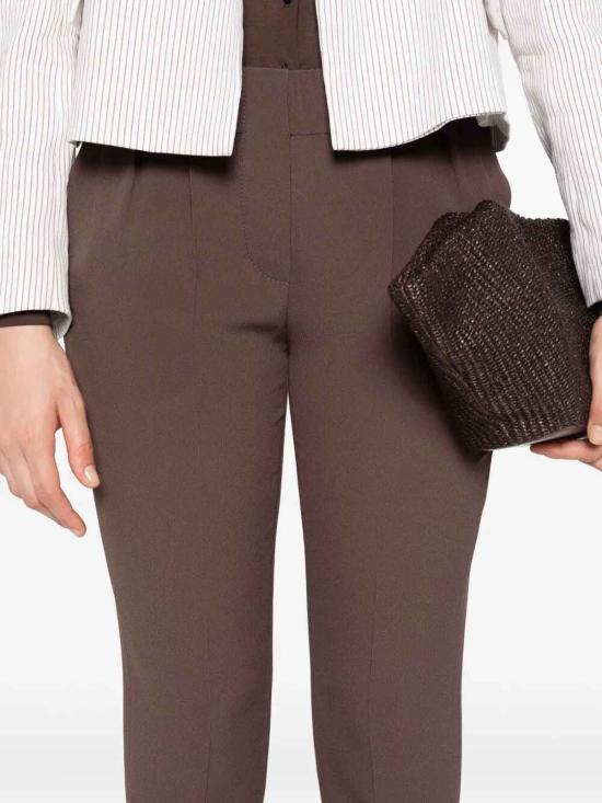 26SS 브루넬로 쿠치넬리 실크 새틴 밴딩 팬츠 MA029P1673C4222 BROWN - BRUNELLO CUCINELLI