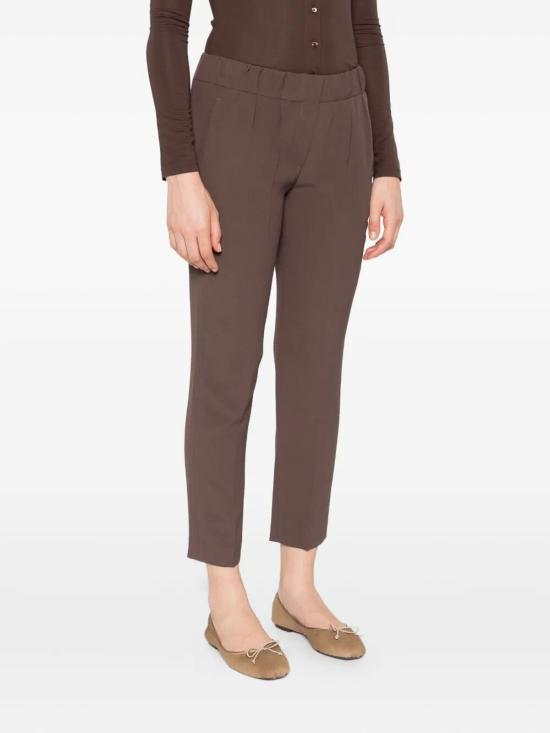 26SS 브루넬로 쿠치넬리 실크 새틴 밴딩 팬츠 MA029P1673C4222 BROWN - BRUNELLO CUCINELLI