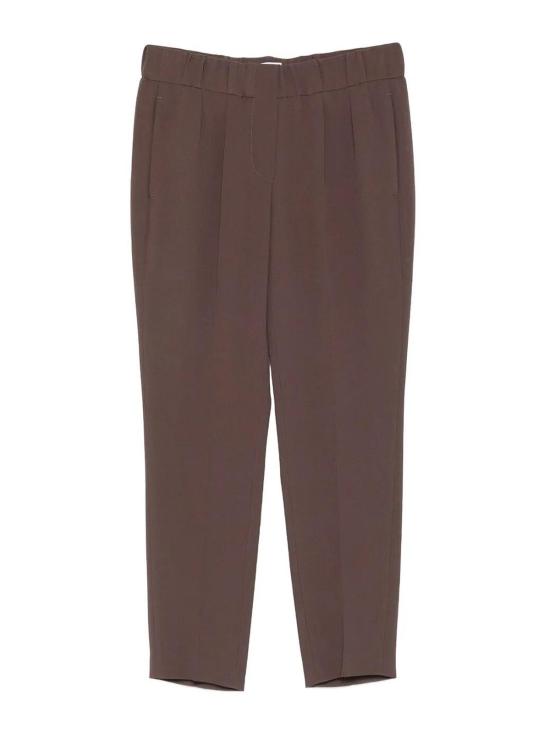 26SS 브루넬로 쿠치넬리 실크 새틴 밴딩 팬츠 MA029P1673C4222 BROWN