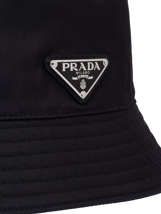  프라다 리나일론 삼각 로고 버킷 햇 리나일론 삼각 로고 버킷 햇 2HC1372DMIF0002 BLACK - PRADA