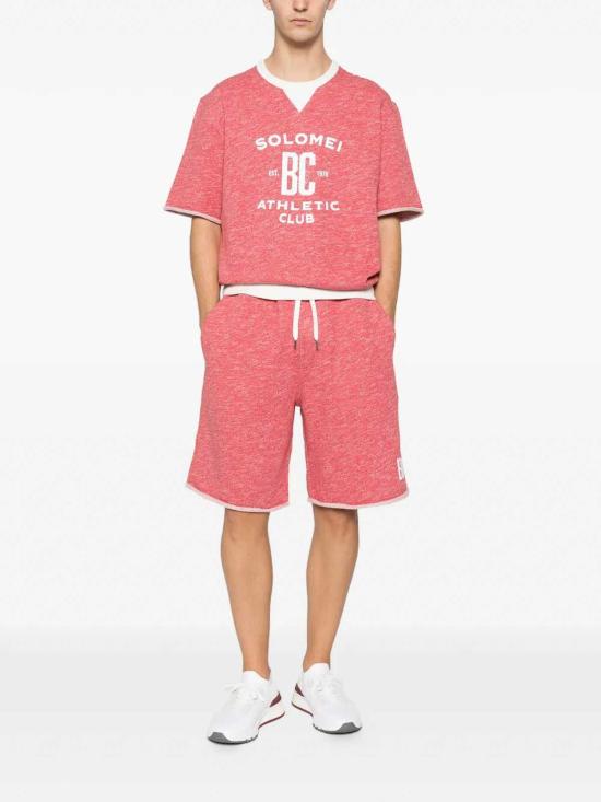 26SS 브루넬로 쿠치넬리 플리스 버뮤다 쇼츠 MR8313375GCFL34 RED - BRUNELLO CUCINELLI