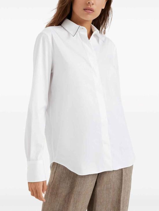 26SS 브루넬로 쿠치넬리 모닐리 셔츠 M0091MA606C159 WHITE - BRUNELLO CUCINELLI