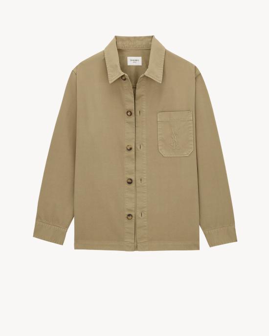 26SS 생로랑 코튼 카산드라 오버셔츠 861004Y04VD8441 NUDE NEUTRALS - SAINT LAURENT