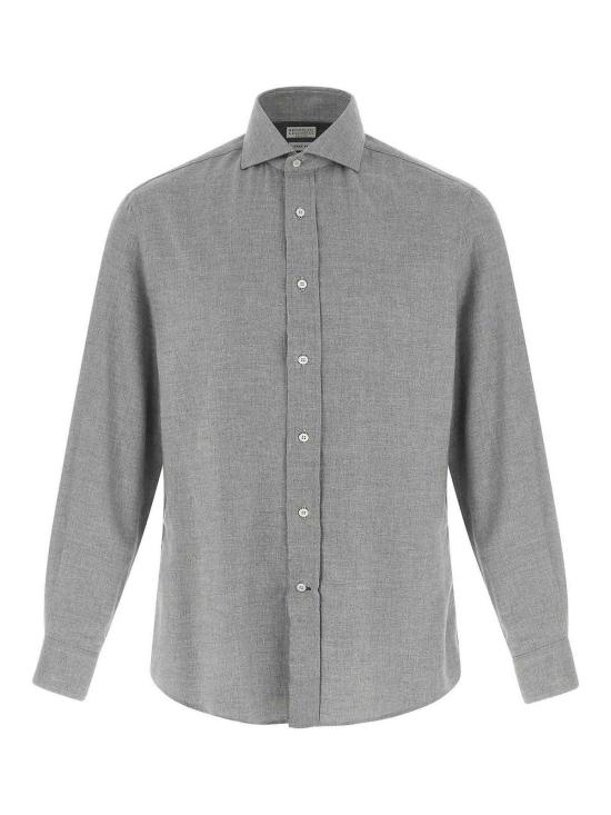 25FW 브루넬로 쿠치넬리 긴팔 셔츠 MY6370627C045 GREY
