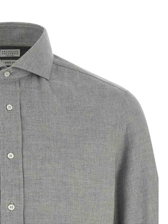 25FW 브루넬로 쿠치넬리 긴팔 셔츠 MY6370627C045 GREY - BRUNELLO CUCINELLI
