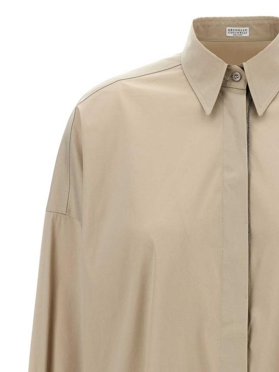 25SS 브루넬로 쿠치넬리 코튼 포플린 셔츠 M0091MA636C7498 BEIGE - BRUNELLO CUCINELLI