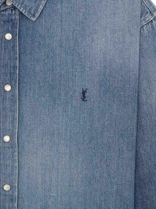 26SS 생로랑 긴팔 셔츠 862246Y29YA4428 BLUE - SAINT LAURENT