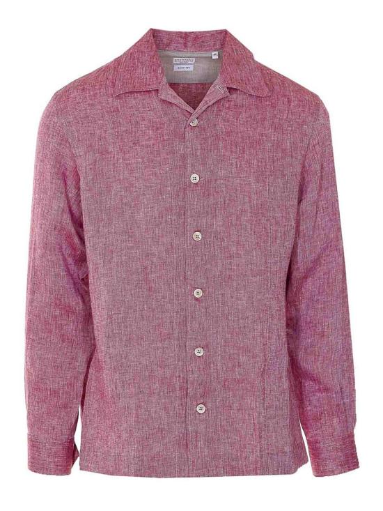 26SS 브루넬로 쿠치넬리 이지 핏 리넨 셔츠 MM6840618C151 RED