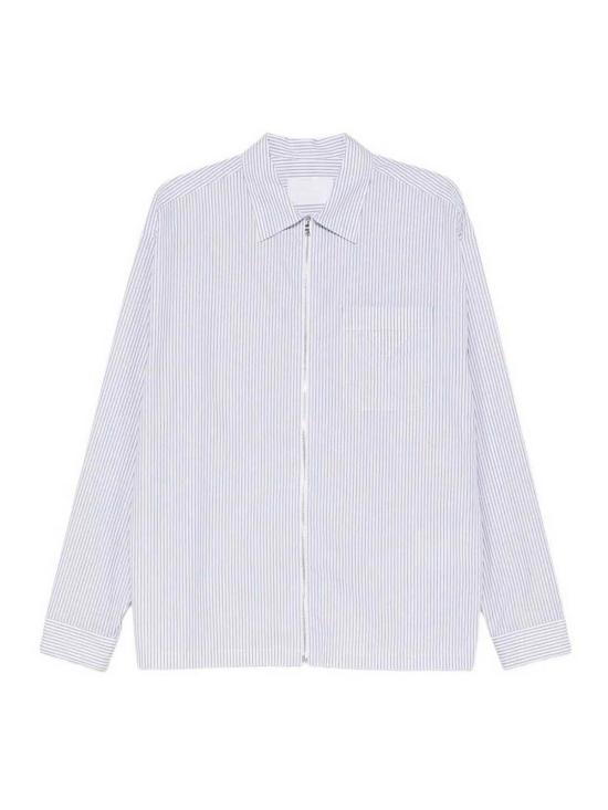 26SS 프라다 코튼 지퍼 셔츠 SC855189FSOOOF022X BLUE