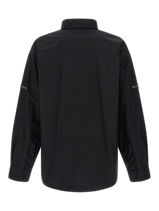 26SS 발렌시아가 로고 패처 코튼 셔츠 857814TRM281000 BLACK - BALENCIAGA