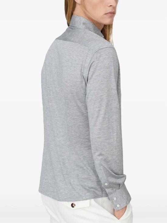 26SS 브루넬로 쿠치넬리 프렌치 칼라 셔츠 MD8216686C571 GREY - BRUNELLO CUCINELLI