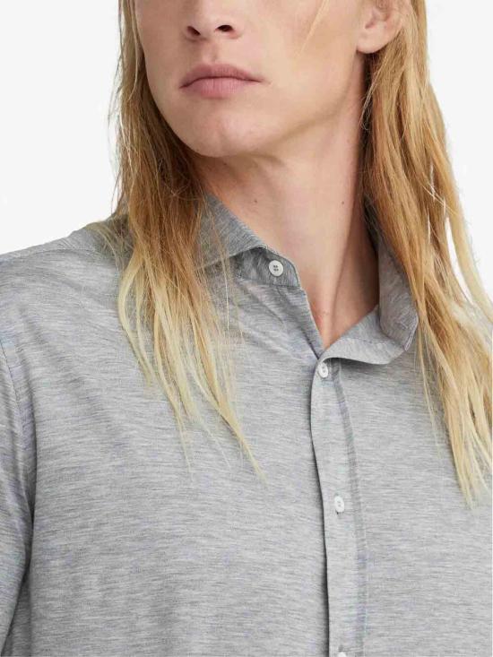 26SS 브루넬로 쿠치넬리 프렌치 칼라 셔츠 MD8216686C571 GREY - BRUNELLO CUCINELLI