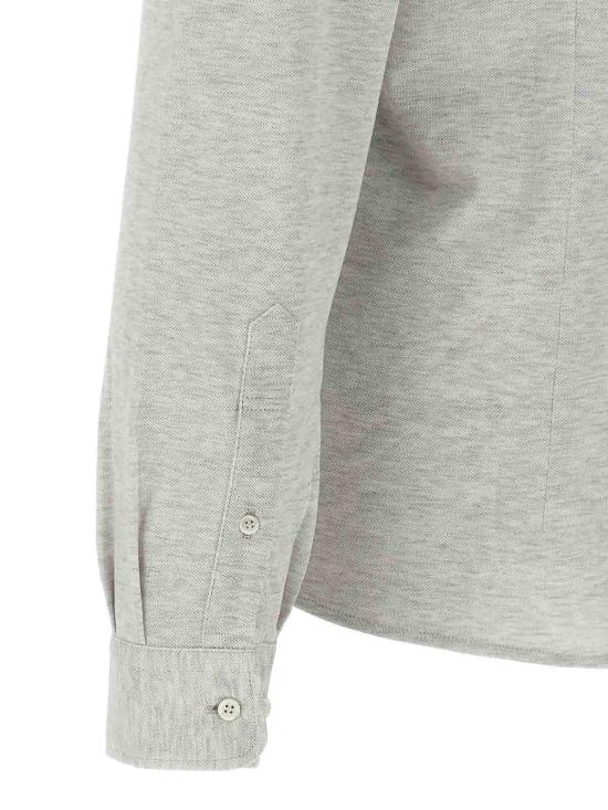 26SS 브루넬로 쿠치넬리 피케 셔츠 ME8546666C3657 GREY - BRUNELLO CUCINELLI