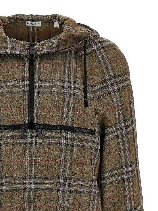25SS 버버리 체크 실크 블렌드 하프 집 자켓 8108324 MULTICOLOUR - BURBERRY