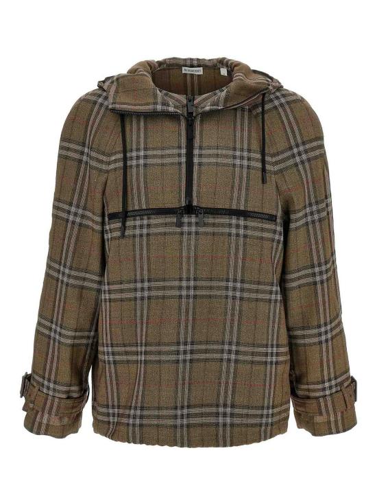 25SS 버버리 체크 실크 블렌드 하프 집 자켓 8108324 MULTICOLOUR