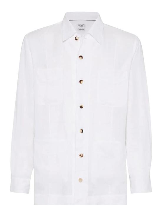 26SS 브루넬로 쿠치넬리 긴팔 셔츠 MM6840648C001 WHITE