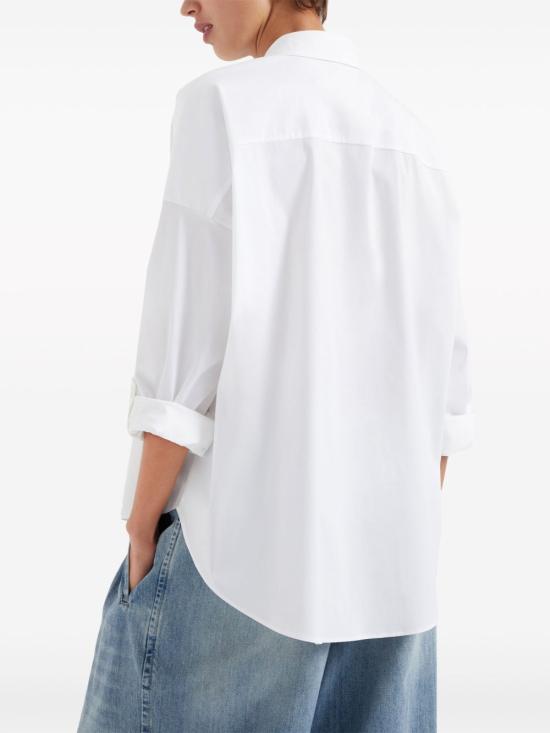 26SS 브루넬로 쿠치넬리 코튼 포플린 셔츠 M0091MA636C159 WHITE - BRUNELLO CUCINELLI