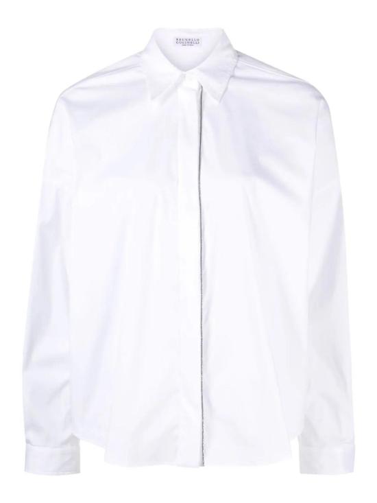 26SS 브루넬로 쿠치넬리 코튼 포플린 셔츠 M0091MA636C159 WHITE