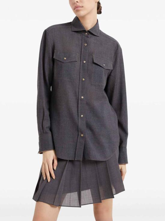  브루넬로 쿠치넬리 셔츠 MD920MJ986C001 DARK GREY - BRUNELLO CUCINELLI