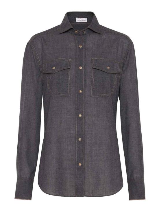  브루넬로 쿠치넬리 셔츠 MD920MJ986C001 DARK GREY