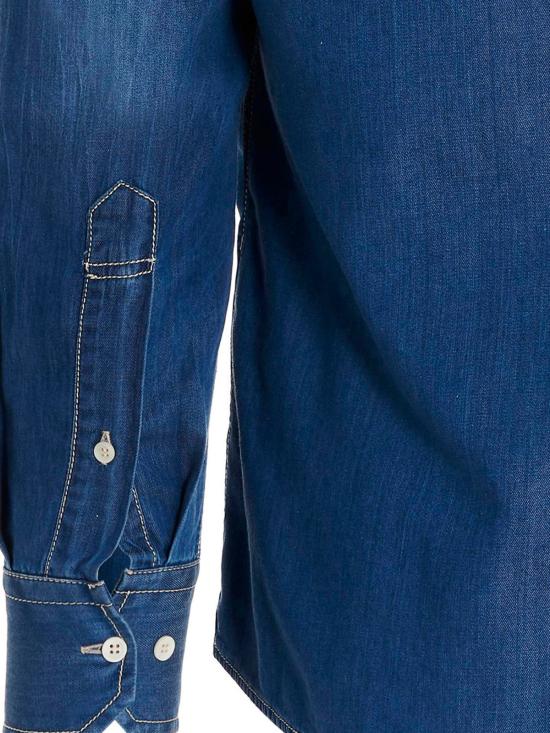 26SS 브루넬로 쿠치넬리 긴팔 셔츠 MR6834008COM47 BLUE - BRUNELLO CUCINELLI
