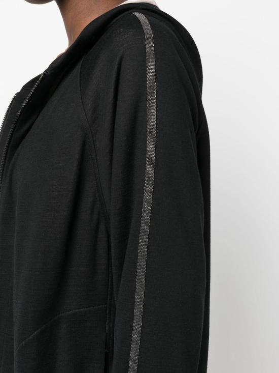  브루넬로 쿠치넬리 후드 티셔츠 MD828SM606C9185 BLACK - BRUNELLO CUCINELLI