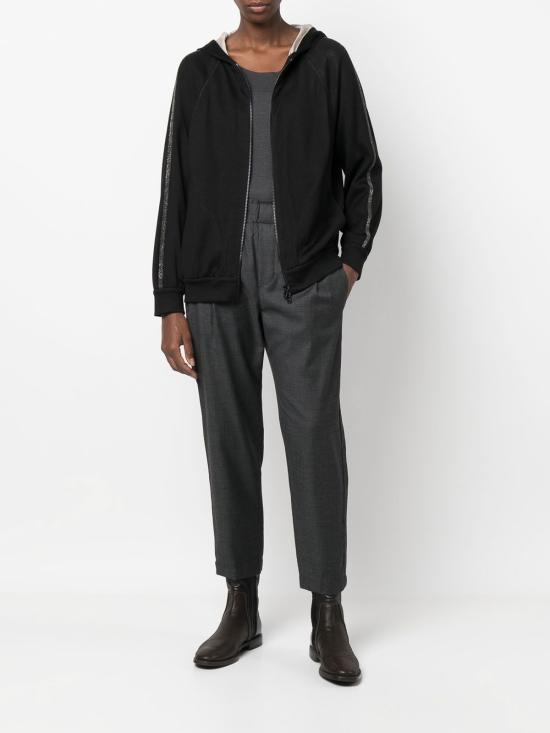  브루넬로 쿠치넬리 후드 티셔츠 MD828SM606C9185 BLACK - BRUNELLO CUCINELLI